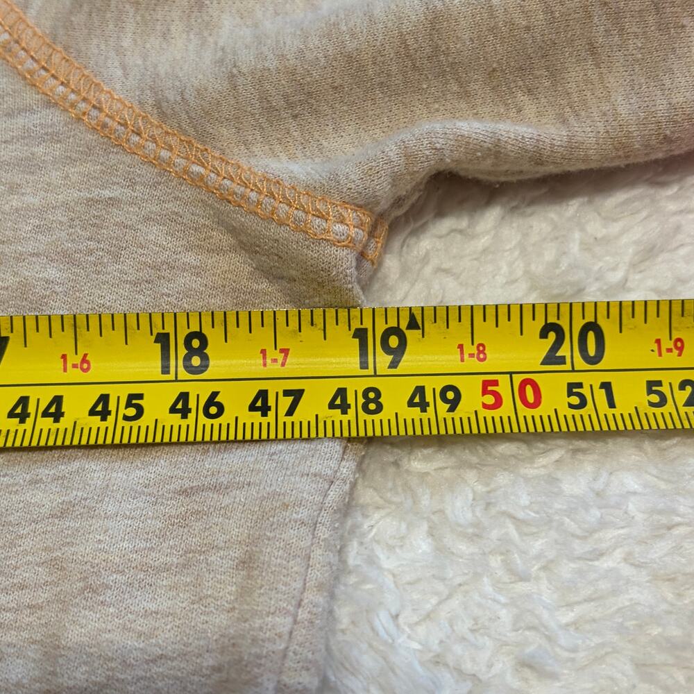 Free People Henley Sweatshirt Womens Medium Oatmeal Fleece Pullover Hooded Y2k - Picture 8 of 11